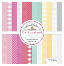 Doodlebug Petite Prints Double-Sided Cardstock 12&quot;X12&quot; 12/Pk-Made With L... - $373.45 MXN