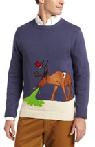 Alex Stevens Mens Reindeer Hangover Ugly Christmas Sweater,Various Sizes - £20.77 GBP