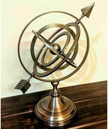 11&#39;&#39; Antique Arrow Armillary Sphere Astrolabe Nautical Vintage Brass Hom... - £75.48 GBP