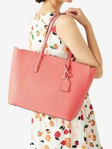 Kate Spade Margaux Pink Leather Large Tote PXRUA226 Peach Melba NWT $298 MSRP FS - £118.97 GBP