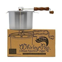 Original Whirley-Pop Popcorn Popper - Metal Gear - Silver - With Good Time Guide - £51.85 GBP