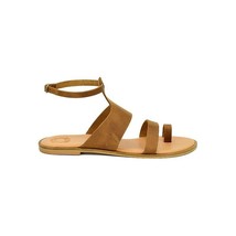 Leather soft leather insole sandals in black and brown wax - $91.00