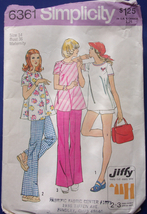 Vintage Simplicity Misses Maternity Jiffy Pants Shorts &amp; Top Size 14 #6361 - £4.71 GBP