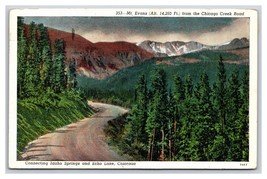 Chicago Creek Road Mt Evans Colorado CO Linen Postcard Y10 - £1.50 GBP