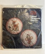 Crewel Christmas Kit Reindeer Koala Reindeer Hallmark Ornament 70s #7944 - $14.84