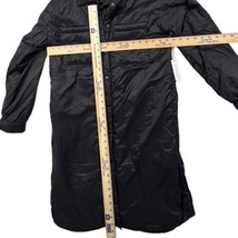 Womens XS Stylus Long Style Button up Rain Jacket Black - £21.35 GBP