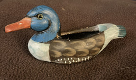Hand Carved Decorative Vintage Wood Duck Decoy -Miniature Mallard Decoy  - £9.75 GBP