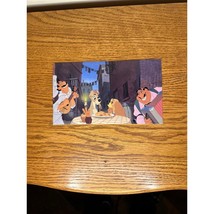 Vintage New Lady and The Tramp Disney Postcard Moonlight Dinner - $11.40