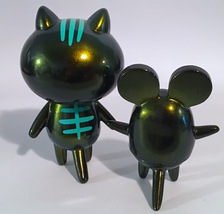 Baketan Green Shimmer Cat and Mouse Set RARE and LIMITED Set image 3