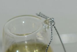 Ganz EX29980 Prosec HO HO HO Wine Glass Clear Ornament Yellow Liquid image 3