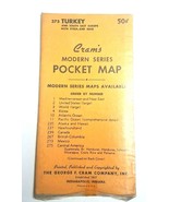 NOS Sealed Vintage 1950&#39;s Cram&#39;s Modern Series Pocket Map Turkey No 375 - £9.06 GBP