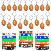 36Pcs Football Silicone Bracelets And Keychains Kit S Game Time Motiva - £20.82 GBP
