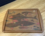 Vintage Fiberglass Tobacco Rolling Tray Large Fish Fishes KG JD - £19.46 GBP