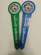 Lot of 2 Diff Cold Creek Blue &amp; Green Metal 13&quot; Draft Beer Tap Handle Mancave - £25.28 GBP