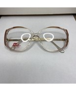 Vtg NOS Faberge 59 Mocha 70&#39;s Disco Diva Pink &amp; Clear Eyeglass Frames 54... - £23.60 GBP