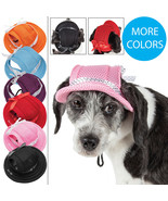 Pet Life &#39;Sea Spot Sun&#39; UV Protectant Fashion Mesh Brimmed Pet Dog Hat Cap - $18.55 CAD