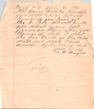 1896 Handwritten Letter R N Hughes 2 J. E. Bonebreak Hardware  Oklahoma Ter. - £29.10 GBP