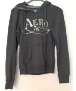 Aeropostale hoodie size S women gray logo, pullover,sparkles and sequin - £9.92 GBP