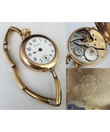antique pocket watch &quot;Crown&quot; 10k GOLD filled Philadelphia case wrist OR ... - $149.99