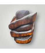 Large Abstract Sculpture Figure Carved Walnut Wood - £525.47 GBP