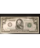 Reproduction $50 Bill Fifty Federal Reserve Note Chicago 1928 Ulysses Gr... - £2.73 GBP