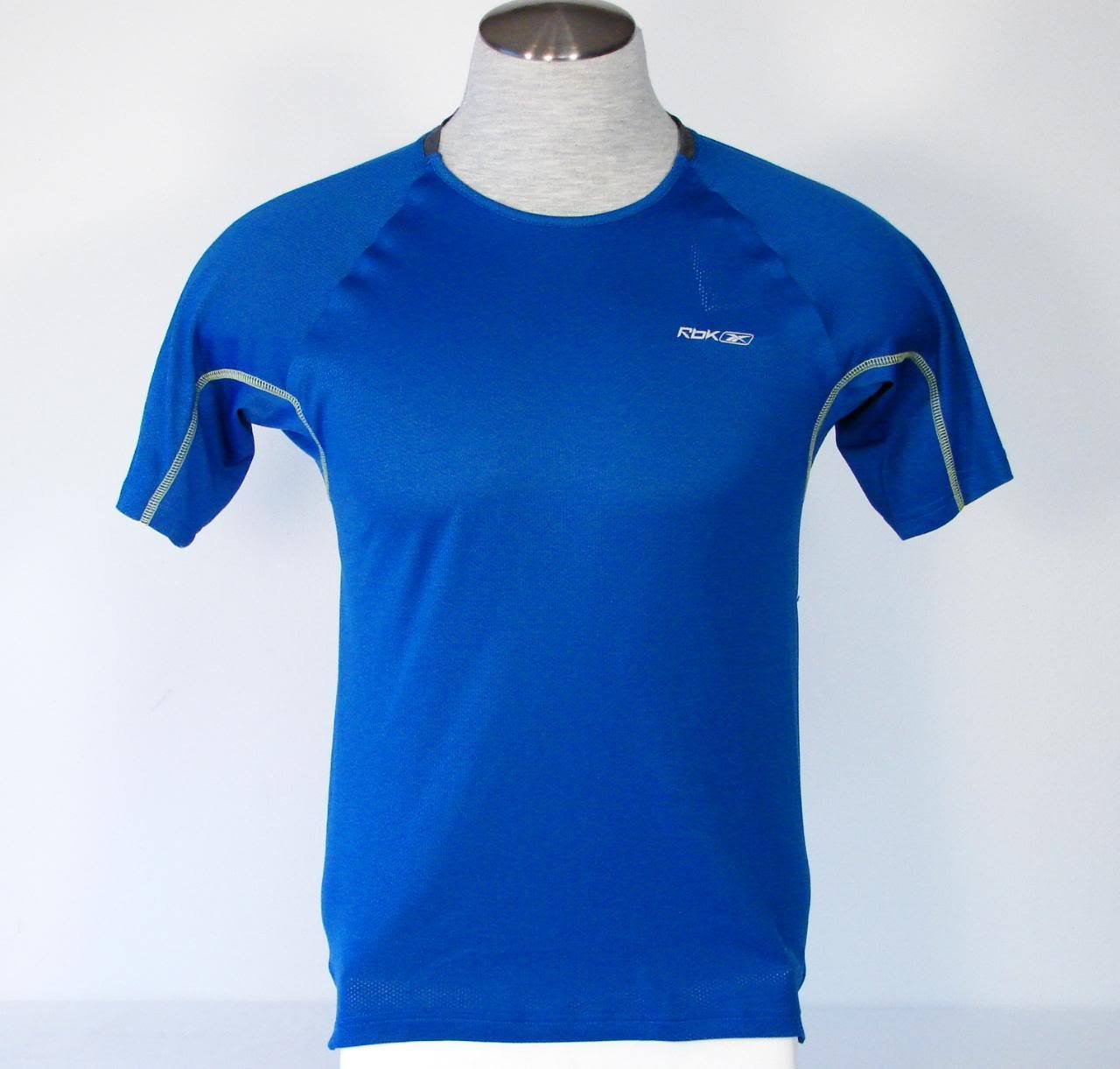 Reebok PlayDry Blue Premier Running Shirt Mens Medium M NWT - $25.98