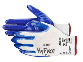 2 Dozen Ansell HyFlex 11-900 Nitrile Palm Coated Gloves.  Size 8. - £40.79 GBP