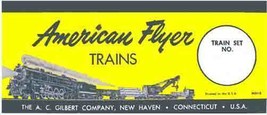 American Flyer SET BOX LABEL M3118 ADHESIVE STICKER S Gauge Trains Parts - $8.95