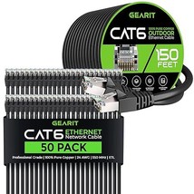 GearIT 50Pack 1ft Cat6 Ethernet Cable &amp; 150ft Cat6 Cable - $230.99