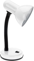 Simple Designs Basic Metal Desk Lamp with Flexible Hose Neck, White (1180912ALL) - £48.26 GBP