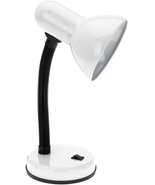 Simple Designs Basic Metal Desk Lamp with Flexible Hose Neck, White (118... - £47.28 GBP