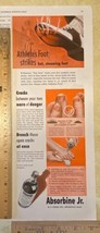 Vintage Print Ad Absorbine Jr Athletes Foot Between Toe Cracks 1940s 13.... - $9.79