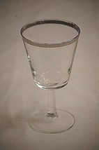 Vintage Princess Platinum by West Virginia Glass 6-1/4&quot; Glass Thin Silve... - £10.27 GBP