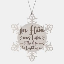 Motivational Christian Stainless Steel Bracelet, in Him was Life, and Th... - £19.21 GBP