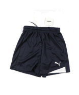 New Puma Youth Medium Stitched Logo Running Jogging Soccer Shorts Navy Blue - $19.75