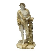 Greek Roman God of Wine &amp; Theater Dionysus Bacchus Statue Sculpture Aged 6.69 in - £27.33 GBP