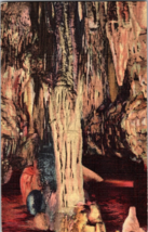 Totem Pole Boom Black &amp; White Bleeding Stalacites Cave of the mounds Wisconsin - £5.94 GBP