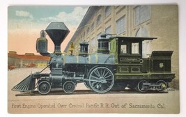 Sacramento CA 1st Steam Engine Central Pacific Railroad CP Huntington Train 1908 - £9.38 GBP