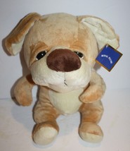 Royal Plush Toys Dog 12&quot; Beige Tan Soft Plush Puppy Big Sad Eyes Stuffed New Tag - £17.35 GBP