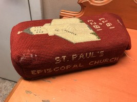 Vtg brick &amp;needlepoint Woodville MS St Pauls Episcopal Church 1823-1973 ... - £23.34 GBP