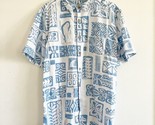 Quiksilver Waterman Manele Bay Short Sleeve Button Shirt Blue Tribal Alo... - $29.99