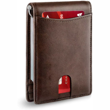 Slim Men&#39;s Wallet PU Leather Bifold  Rfid Blocking Money Clip Credit Card - £6.99 GBP