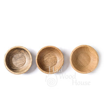 Handmade bowls set from oak wood is the best for serving small snacks - £32.77 GBP