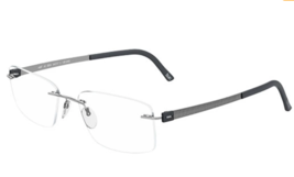 Silhouette Eyeglasses Frames 5452 10 6050 Titan Accent Silver Gray 17 135 - £146.11 GBP
