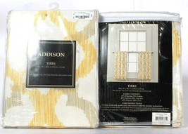 2 Packages Addison Dove 60&quot; W X 24&quot; L Window Tiers Polyester &amp; Cotton - £25.78 GBP