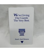 Vintage Tesa Hotel Room Key Card - $10.88