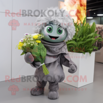 Gray Bouquet Of Flowers mascot costume character dressed with a Cover-up and Glo - $1,329.00