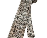 Mens Egyptian Hieroglyphics Ancient Text Writing Symbols Necktie - Taupe - - $15.79