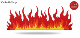 Large Fire Flame Embroidered XL XXL Patch Inferno Blaze Red Fury Leather... - $20.16+