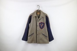 Vintage 40s Mens Large Poland Basketball Champions Wool Varsity Jacket G... - £229.57 GBP